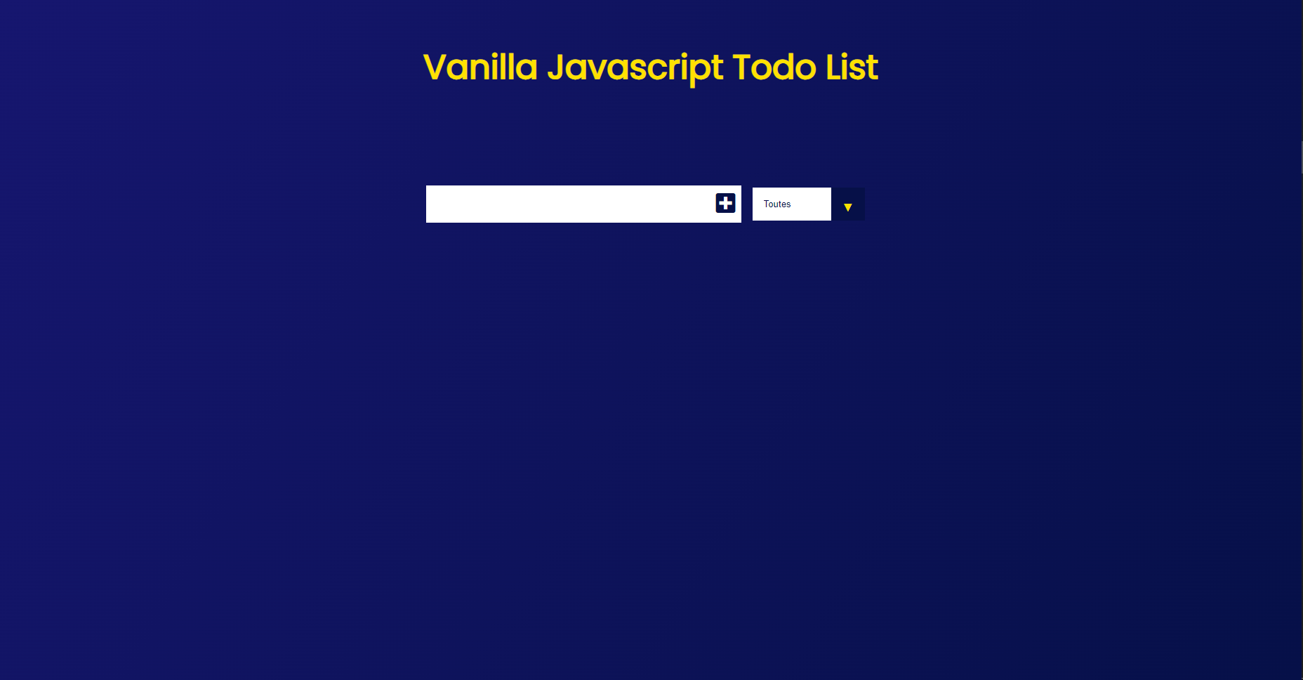 Projet en vanilla JS